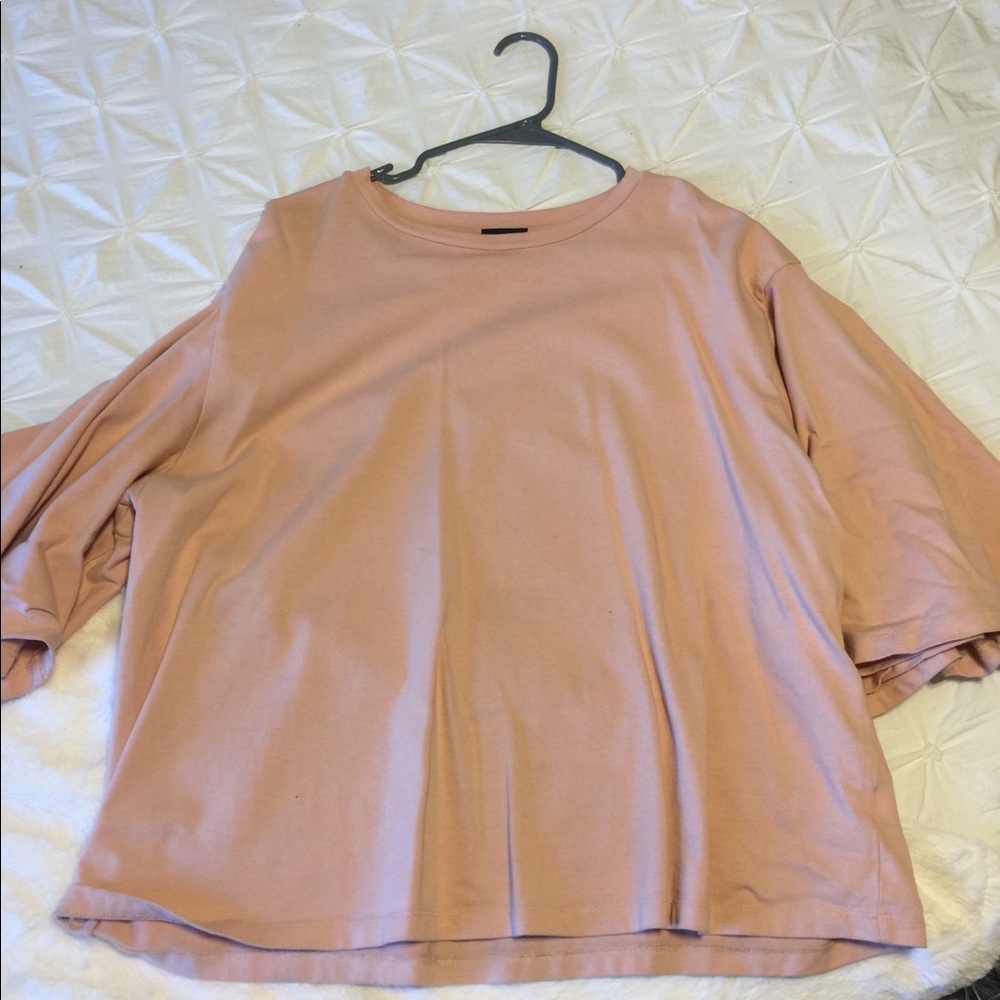 Blush Shirt Flare Sleeves